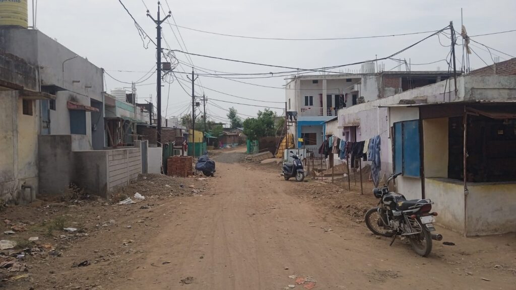 नरसिंहपुर के भाटिया टोला क्षेत्र का सामान्य दृश्य