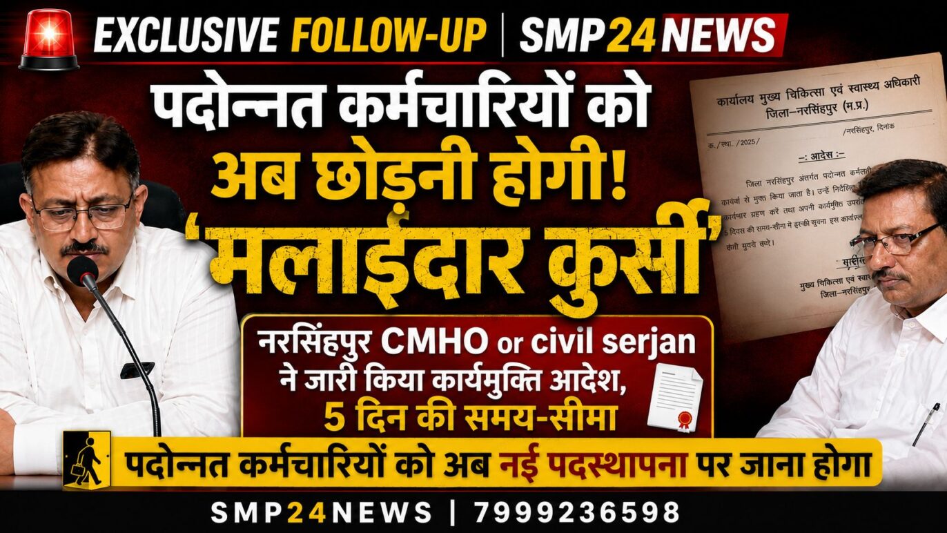 EXCLUSIVE FOLLOW-UP | पदोन्नत कर्मचारियों को अब छोड़नी होगी ‘मलाईदार कुर्सी’! CMHO–सिविल सर्जन स्तर पर कार्रवाई की जानकारी
